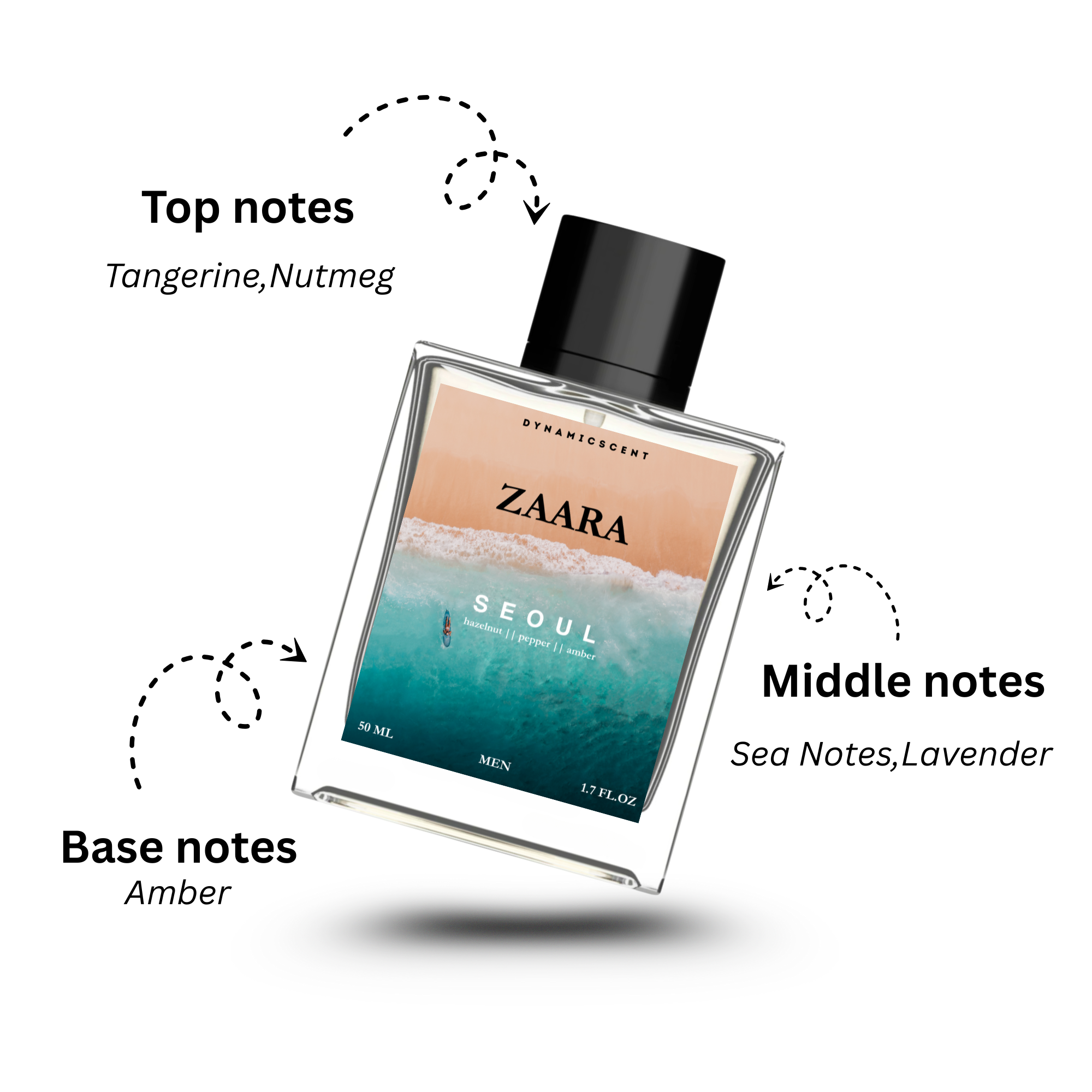 ZAARA Seoul Perfume - 50ml | Men’s Fragrance | Hazelnut, Pepper & Amber