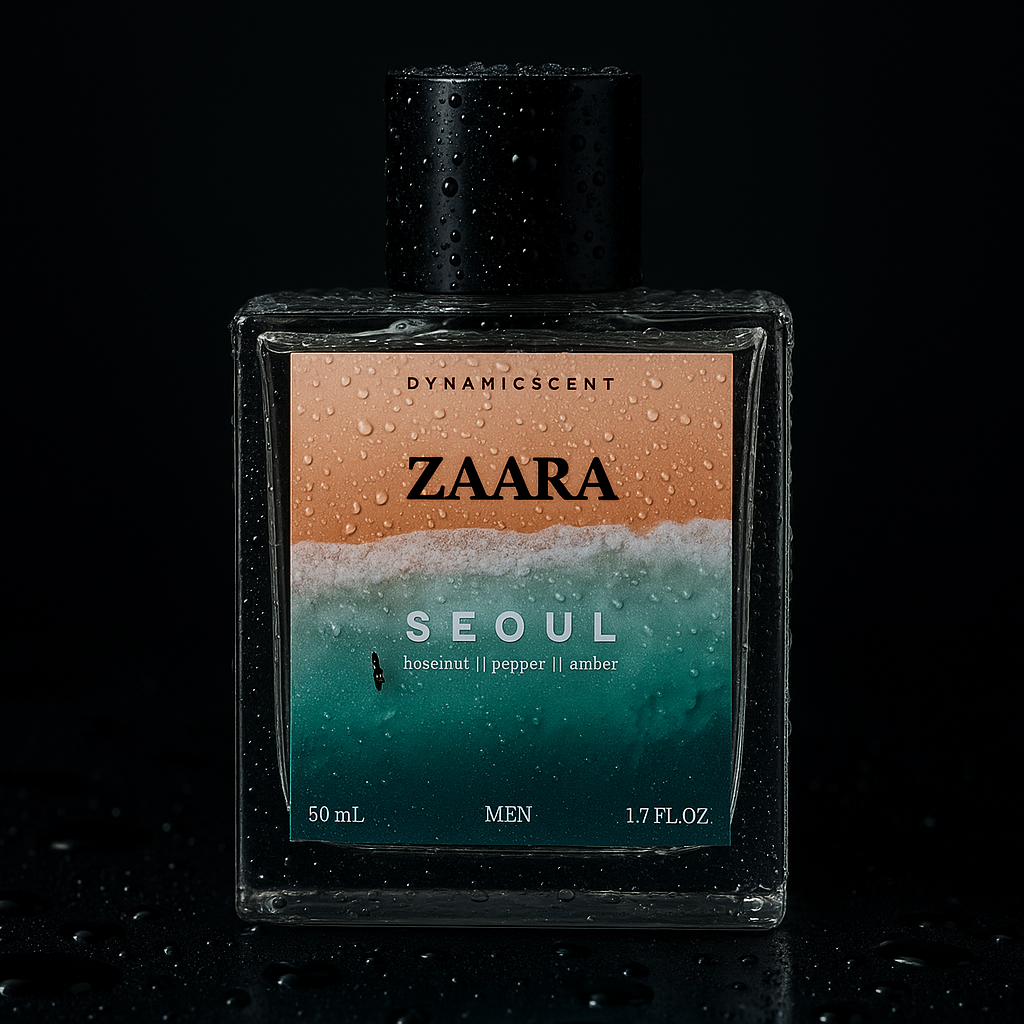 ZAARA Seoul Perfume - 50ml | Men’s Fragrance | Hazelnut, Pepper & Amber