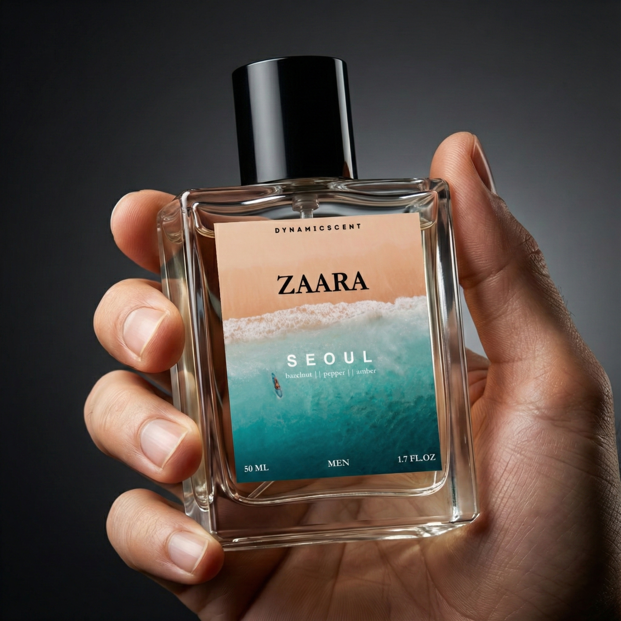 ZAARA Seoul Perfume - 50ml | Men’s Fragrance | Hazelnut, Pepper & Amber